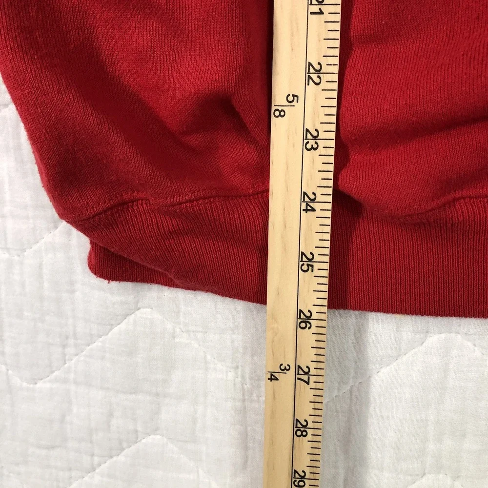 Hanes Her Way‎ Sweatshirt Women XL Red White Christmas Snowman 